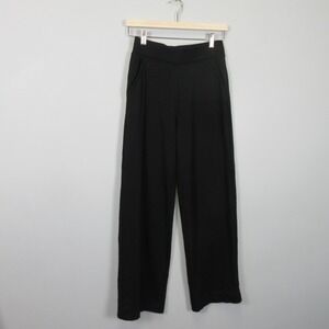 AYR The High Hopes Black Wide Leg Lounge Pants Women's Size S Pima Cotton Modal